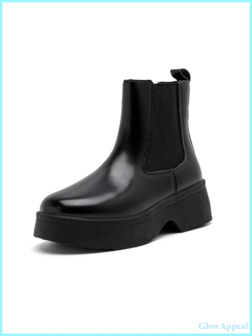 Women's Slip On Chelsea Ankle Boots Platform Chunky Wedge Booties